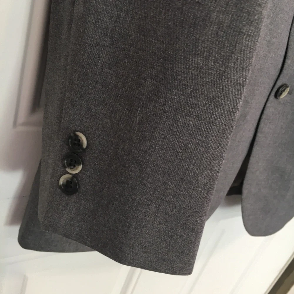 Vintage 70’s Johnny Carson Gray Mens Suit Blazer Tailored for KG Mens store
